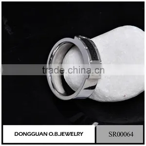Fashionable Jewelry Men's Ring With White Gold Color /Stainless Steel Ring Designs thumbnail-2