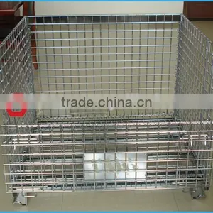 High Quality Foldable Galvanized Best-selling Demountable Stackable Wire Cage thumbnail-2