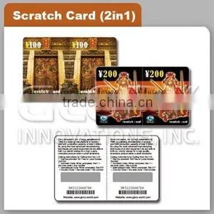 Scratch Off Cards With PVC/Paper/Plastic Material thumbnail-1