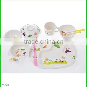 Hot Sale in Europe 100% Melamine Plastic Dinnerware Set for Kid,Food Safty thumbnail-1