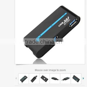 Hot Selling Usb Por Hub,4 Port Usb 3.0 Hub Driver Hi-speed With Plastic Casing for PC Mac Linux thumbnail-1