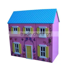 Natural Wooden Doll House thumbnail-2