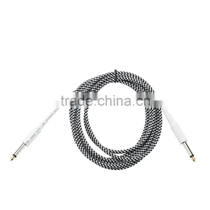 6.6ft / 2m 6.35mm Mono Male to 6.35mm Mono Male Cable Wire Cord for Guitar Bass Instrument thumbnail-4