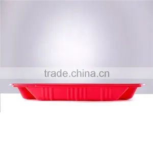 SM1-3109Red 5 Compartment Box Disposable Plastic Red Tray thumbnail-3