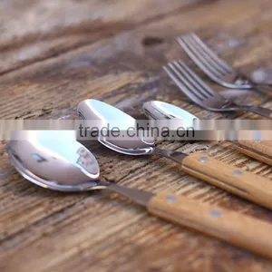 Spoons/Bulk Steel And Wood Spoons/Spoon And Forks For Home Stores/ thumbnail-4