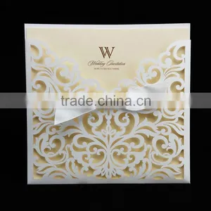 Personalised Wedding Invitations High Quality Wedding Invitation Card With Ribbon thumbnail-2