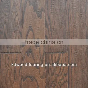 Dark Red Oak Old Looking Engineered Real Wood Flooring thumbnail-1