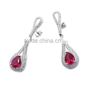 925 Silver Jewelry Ruby Jewelry Micro Pave Setting Zircon Fashion Design thumbnail-2