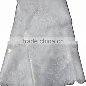 Cotton Thread Embroidered Fabirc Double Organza Lace CL8095-8 thumbnail-1