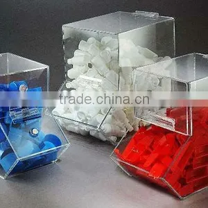 Laboratory Storage Bin Clear Acrylic Dispensing Bins w/ Door Magnets (OA-01) thumbnail-1