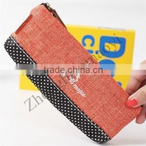 Lovely Canvas Student Storage Zipper Pencil Case Bag thumbnail-5