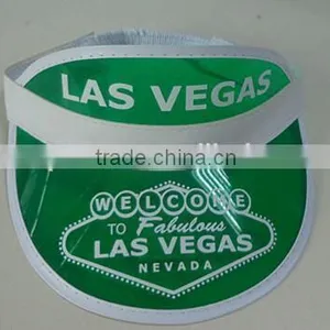 Cheap Promotional Plastic PVC Transparent Sun Visor Cap With Custom Logo thumbnail-2