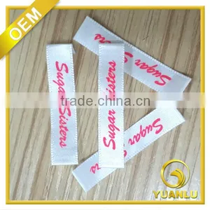 Custom Information Print Satin Printed Labels for Clothing thumbnail-1