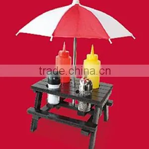 BARBEQUE 6 PIECE PICNIC TABLE CONDIMENT SET thumbnail-1