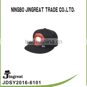 Printing Big Red Lip Custom Snapback Hat thumbnail-1