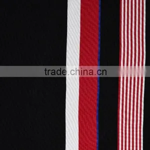 High Quality Yarn Dyed Stripe Rayon Spandex Knitted French Terry Fabric thumbnail-1