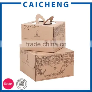 Recycled Materials Feature and Hand-held Kraft Paper Cake Box thumbnail-5