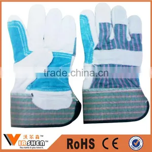 Manufacturers Reinforced Palm Cow Grain Double Palm for Heavy Duty Cheap Leather Work Gloves Indonesia thumbnail-1