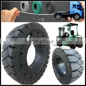China Good Price Forklift 7.00-12 18x7-8 Pneumatic Shaped Solid Cushion Tires With Holes thumbnail-1