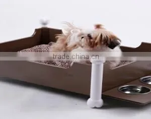 Plush Dog Bed With Bone Shap Design thumbnail-2