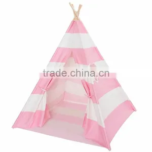High-quality OEM Promotional Cotton Canvas Kids Room Teepee Indian Tent Tepee Tipi Wholesale thumbnail-1