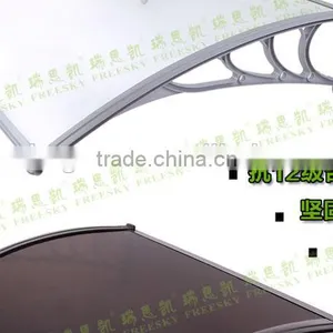 YP60200 23.6X78in Clear Polycarbonate(plastic Bracket Awning) NEW DIY Door Canopies For Front Door Patio Rain Cover thumbnail-2