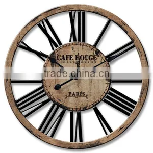 Vintage Big Wooden Carved Wall Clock Wholesale thumbnail-1