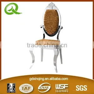Home Furniture Crystal Button PU Leather Stainless Steel Dining Chairs thumbnail-2