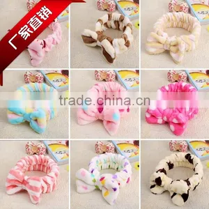 N183 New Products Headband Cute Bowknot Headband in Coral Velvet thumbnail-5