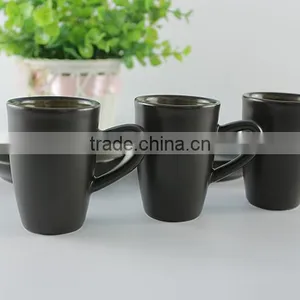 China Supplier New Premium Custom Wholesale Black Porcelain Coffee Cup Saucer thumbnail-4