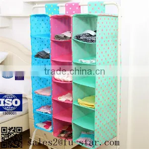 Household 6 Shelf Non Woven Folding Hanging Organizer thumbnail-1