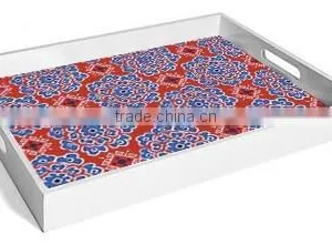 High Quality Best Selling Acrylic Lacquered Serving Rectangle Tray From Vietnam thumbnail-1