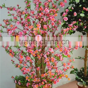 Fire Proof Artificial Mini Peach Blossom Tree Potted Plant for Festival Decoration Factory Direct LGH15-04 thumbnail-3