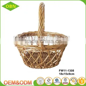 Custom Size Small Hanging Storage Wholesale Wicker Basket With Handle for Gift thumbnail-3