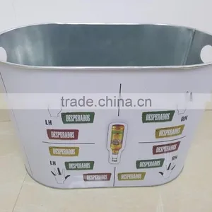 Home Oval Metal Laundry Bucket / Beer Cooler / Ice Bucket thumbnail-1