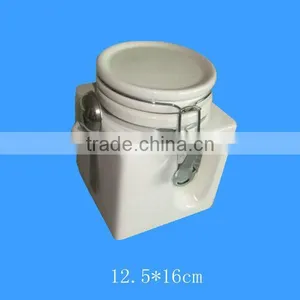 Wholesale Ceramic Airtight Coffee Caniser Jar With Spoon thumbnail-1