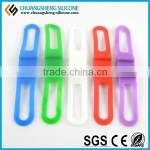 Cycling Bike Bicycle Silicone Band Flash Light Flashlight Phone Strap Tie Ribbon Mount Holder thumbnail-2