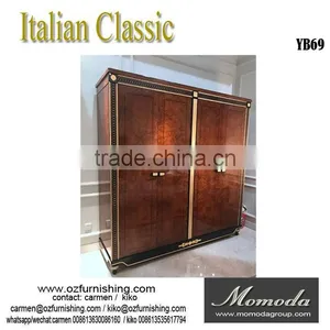 YB69 New Model Design Italian Royal Baroque Style Luxury Solid Wood Bedroom Furniture for Sale thumbnail-4
