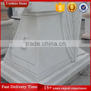Famous White Marble Weepling Angel Statue With Wings thumbnail-3