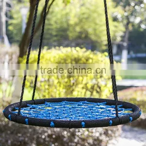 Outdoor Black and Blue Playground Net Children Swing Chair thumbnail-1
