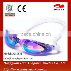 Mirror Coated Wholesales Durable Silicone Swimming Goggles thumbnail-2