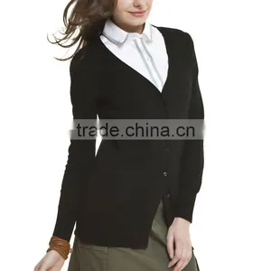 Woolen Knitted Cashmere Woman Cardigan Sweater Designs for Ladies thumbnail-3