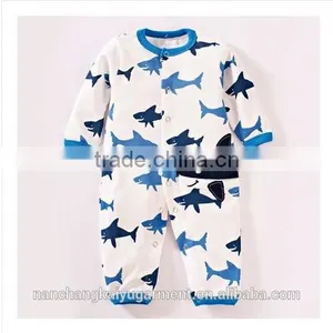 Wholesale Cotton Plain Baby Romper,baby Animal Print Rompers,long Sleeves Long Leg Baby Romper thumbnail-1