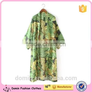 Ladies Fashion Floral Printed Cardigan Kimono thumbnail-1