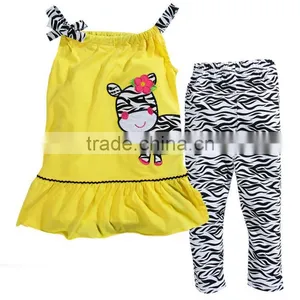 Children Clothing 2016 Sling Tops and Stripe Pants 2pcs Sets for Summer thumbnail-1