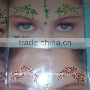 GLITTER EYE CORNER FACE CRYSTAL BODY TATTOO BINDI STICKER , PAYPAL thumbnail-1