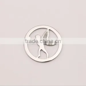 Gold 33MM Coin Dream Peace Faith Love Angel Coin Round Disc Charm thumbnail-1