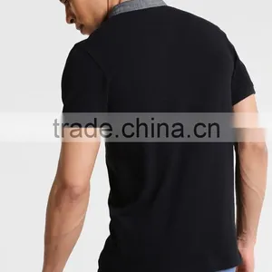 MGOO 100% Cotton Polo Shirts For Men Color Combination Collar Design Polo Shirt With Chest Pocket thumbnail-2