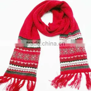 Newest Knitted Jacquard Cotton Scarf thumbnail-1