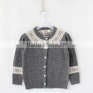 Girls Snowflake Pattern Knitted Christmas Sweater thumbnail-2